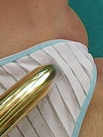 Sexy blonde working out in the gym and starts toying snatch