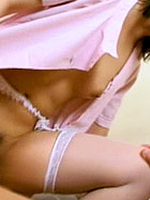 Hairy Japanese teenie nurse receiving a massive creampie