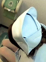Japanese teen nurse toying her wet willing pussy on a toilet