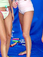 Seven dirty cuties toying their oiled up thight pussy holes