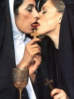 Two horny catholics pleasing some dirty religous nun pussy