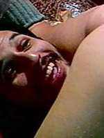 Two dirty seventies ladies stuffed by a campfire at night