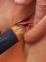 Teenie shaving her teddy off and than toys her shaved pussy