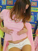 Teenie finds her dildo and starts to toy her pink wet pussy