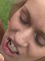 Teeny girl goes all the way and gets cummed in her cute face