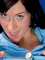 Teenage brunette playing with her big favorite black buddy