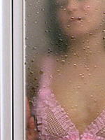 Wet brunette teenie toying her thight pussy with a big toy